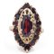 Vintage Granat Ring aus 18 Karat Gelbgold, 1950er 1