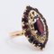 Vintage 18k Yellow Gold Garnet Ring, 1950s 3