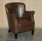 Halo Little Professor Armchairs in Brown Leather by Timothy Oulton, Set of 2 20