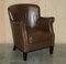 Halo Little Professor Armchairs in Brown Leather by Timothy Oulton, Set of 2, Image 20