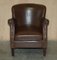 Halo Little Professor Armchairs in Brown Leather by Timothy Oulton, Set of 2 3