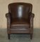 Halo Little Professor Armchairs in Brown Leather by Timothy Oulton, Set of 2, Image 3