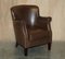 Halo Little Professor Armchairs in Brown Leather by Timothy Oulton, Set of 2 2