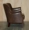 Halo Little Professor Armchairs in Brown Leather by Timothy Oulton, Set of 2 17