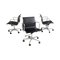 Modern Italian Ea-117 Aluminum Group Office Chairs attributed to Charles Ray Eames Icf, 1970s, Set of 3 1