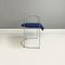 Italia Modern Chair in Tubular Metal and Blue Velvet, 1960s 4