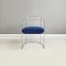 Italia Modern Chair in Tubular Metal and Blue Velvet, 1960s 3
