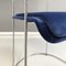 Italia Modern Chair in Tubular Metal and Blue Velvet, 1960s 8