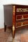 Antique French Chest of Drawers in Exotic Woods with Marble Top, Image 4