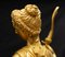 Reloj Imperio francés antiguo de bronce dorado cincelado, Imagen 6