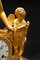 Antike Französische Empire Uhr aus gemeißelter goldener Bronze 5
