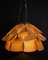 Lámpara de techo Uchiwa Fan de papel de arroz lacado y bambú de Ingo Maurer, años 70, Imagen 3