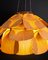 Uchiwa Fan Ceiling Lamp in Lacquered Rice-Paper and Bamboo by Ingo Maurer, 1970s 6