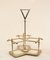 Decanter in vetro di Boemia placcato argento con supporto, set di 4, Immagine 2