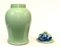 Chinese Celadon Porcelain Ginger Jars or Temple Urns, Set of 2 8