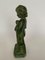 Figurine de Jeune Enfant en Bronze Patiné Vert, 1930s 2