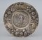 19th Century Round Silver Dish with Eagle and Fruit Decor, Image 1