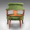 English Velvet and Mahogany Tub Chair, 1910s 6