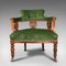 English Velvet and Mahogany Tub Chair, 1910s 2