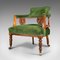 English Velvet and Mahogany Tub Chair, 1910s 3