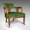 English Velvet and Mahogany Tub Chair, 1910s 1