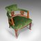 English Velvet and Mahogany Tub Chair, 1910s 7