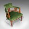 English Velvet and Mahogany Tub Chair, 1910s, Image 7