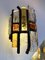Hammered Glass and Wrought Iron Sconces from Longobard, Italy, 1970s, Set of 2 10