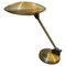 Italian Space Age Gilded Metal Desk Lamp from Fase, 1970s 1