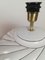 Lampade da tavolo in ceramica smaltata bianca e dorata di Tommaso Barbi, anni '70, set di 2, Immagine 6