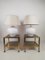 White and Gold Glazed Ceramic Table Lamps by Tommaso Barbi, 1970s, Set of 2, Image 2