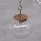 Lámpara colgante Mid-Century de latón y cristal burbuja, Imagen 7