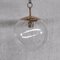 Lámpara colgante Mid-Century de latón y cristal burbuja, Imagen 8