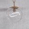 Mid-Century Brass and Bubble Glass Pendant, Image 9