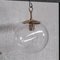 Mid-Century Brass and Bubble Glass Pendant, Image 1