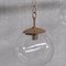 Lámpara colgante Mid-Century de latón y cristal burbuja, Imagen 6