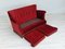 Danish 2-Seater Sofa in Cherry Red Velour, 1950s, Image 4