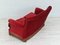 Danish 2-Seater Sofa in Cherry Red Velour, 1950s, Image 9