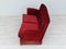 Danish 2-Seater Sofa in Cherry Red Velour, 1950s, Image 7