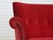 Danish 2-Seater Sofa in Cherry Red Velour, 1950s 17