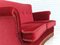 Dänisches 2-Sitzer Sofa aus kirschrotem Velours, 1950er 15