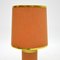 Brass and Textile Table Lamp, 1970s 4