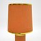 Lampe de Bureau en Laiton et Textile, 1970s 4