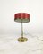 Lampada da tavolo in ottone, metallo smaltato e vetro, Italia, anni '50, Immagine 8