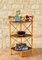 Mid-Century Bamboo & Rattan 3-Tier Corner Shelf, 1960s, Image 16