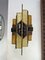 Applique in vetro martellato e ferro battuto dorato di Longobard, Italia, anni '70, set di 2, Immagine 11