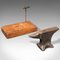 Small Edwardian English Jewellers Anvil in Cast Iron and Oak, 1910s, Set of 3 8