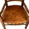 French Farm Chair with Leather Seat in the Style of Charles Dudouyt, 1950s, Image 7