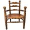 French Farm Chair with Leather Seat in the Style of Charles Dudouyt, 1950s, Image 9