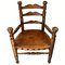 French Farm Chair with Leather Seat in the Style of Charles Dudouyt, 1950s 16